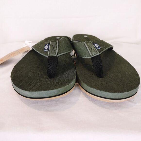 Dockers Hunter Green Brushed Eva Flip Flops Mens Size XL 12-13 - Picture 8 of 9